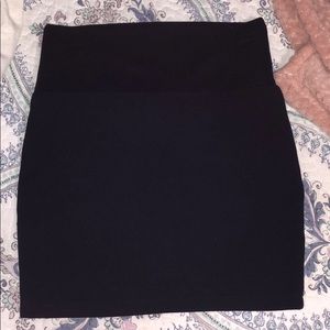 Black mini skirt